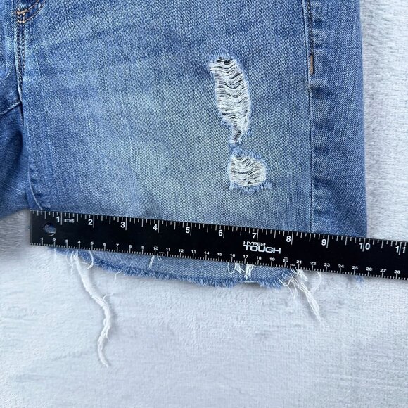 Ann Taylor Loft Womens Denim Jeans Shorts Raw Hem Distressed Blue Size 2 - Picture 9 of 10